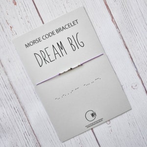 Dream Big Gift - Morse Code Bracelet - Bracelet – Bracelet for Women and Men – Dream Big Jewelry - Dream Big Bracelet - Friendship - Gift