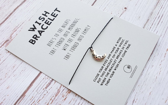 Moon Wish Bracelet Friends Family Jewelry Best Friend Gift