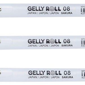 Sakura® Gelly Roll Classic® 05 Fine Tip Gel Pen - White – The Yard