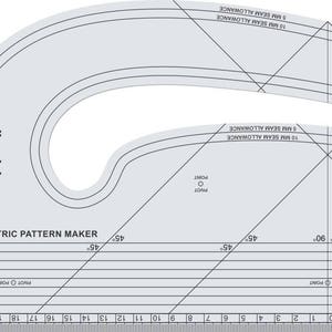 Pattern Maker Fashion Designing Ruler Multi Purpose Garment Making Marking Curve