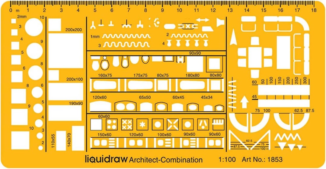 Liquidraw 1:100 Scale Architectural Scale Ruler Drawing Template ...
