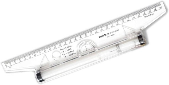 Liquidraw Rolling Ruler 30cm Protractor Metric Parallel Line Architectural  Ruler Drawing Artists Architects Engineers 