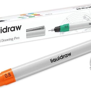 Liquidraw technische tekenpennen voor kunstenaars, 0,8 mm, navulbaar