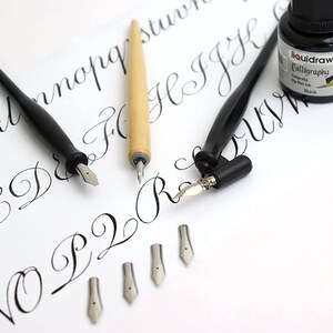 Liquidraw Calligraphy Pens Set Dip Pen Nibs Holder Set avec encre de calligraphie noire pour artistes, débutants, adultes et enfants image 5