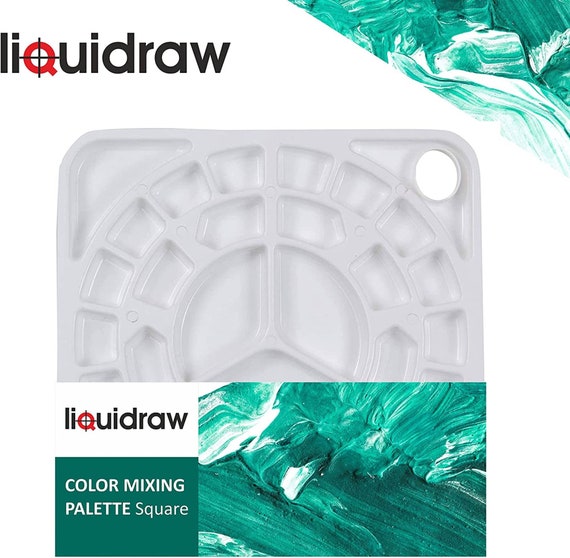 Liquidraw 33 Well Paint Palette for Acrylic Painting Watercolour Oil Paints  Extra Large Colour Mixing Tray for Artists, Students & Kids 