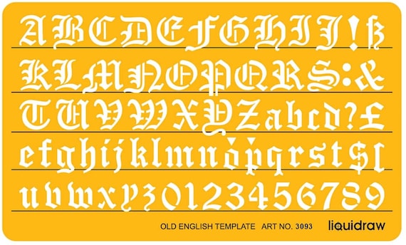70-Pack 2 Inch Old English Letter Stencils – Reusable Mylar Stencils For Wood Signs & Crafts