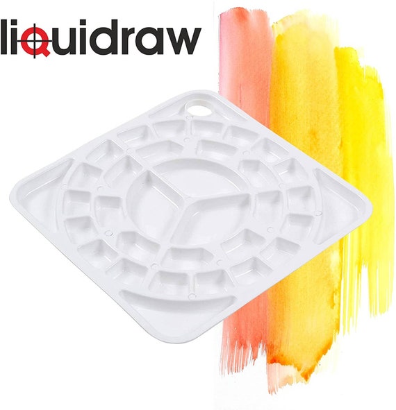 Liquidraw 33 Well Paint Palette for Acrylic Painting Watercolour Oil Paints  Extra Large Colour Mixing Tray for Artists, Students & Kids 