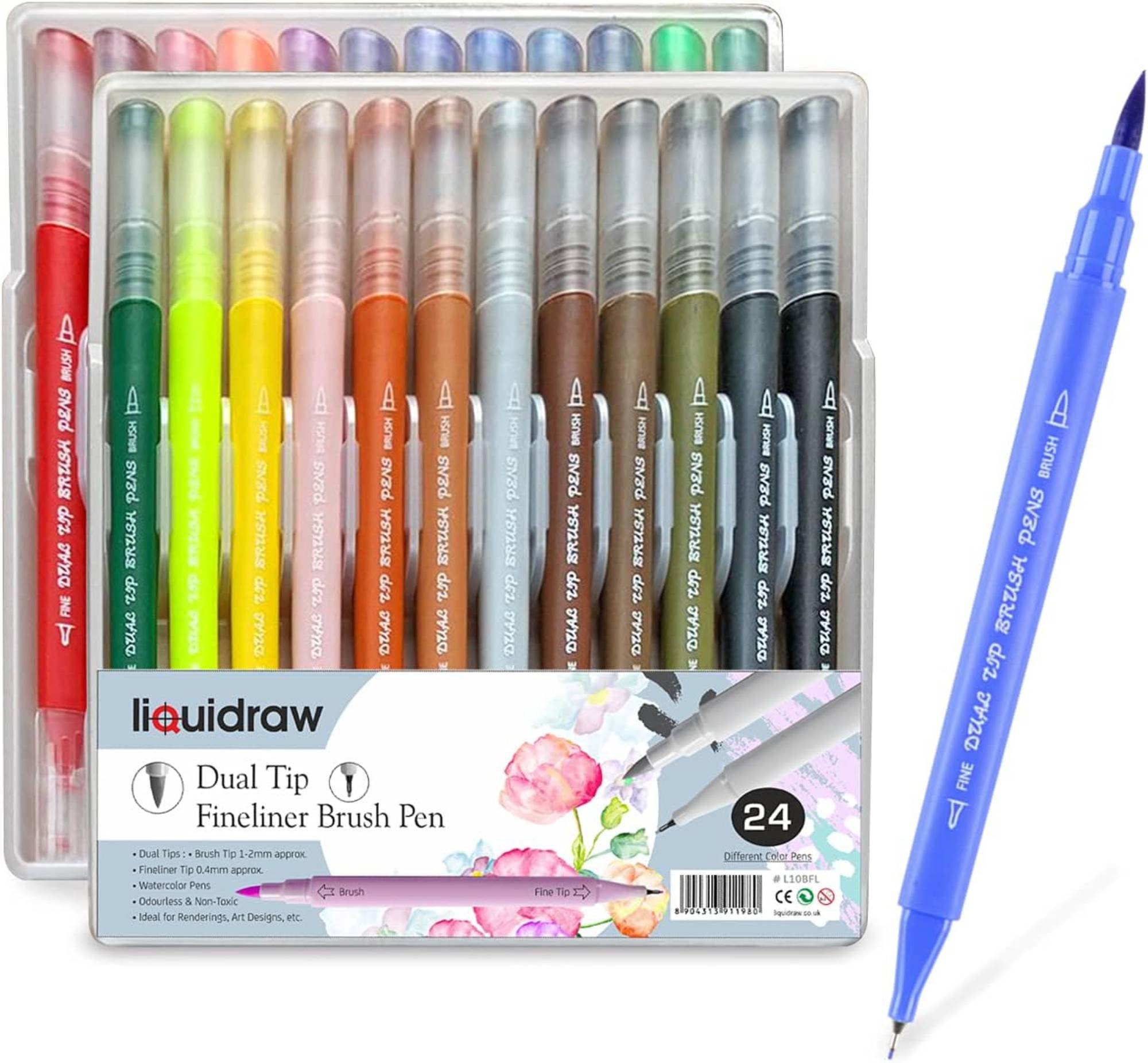 2024 Stylo Marqueur à Pointe De Brosse à Double Tête Chaude Pour Adulte Coloriag