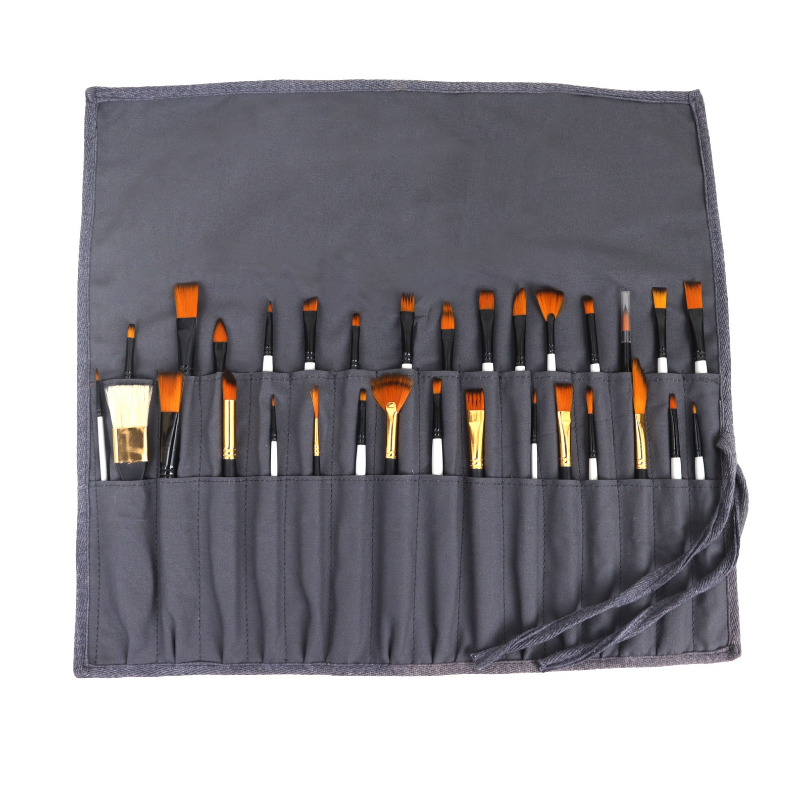 Liquidraw Paint Brush Holder Roll up Natural Canvas Brush Bag Etsy