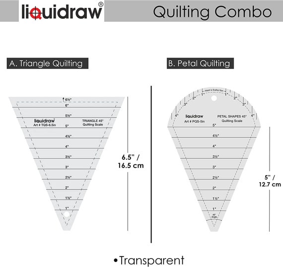 3-teiliges Quilting Vorlagen Set - Acryl Schablonen Für Näharbeiten