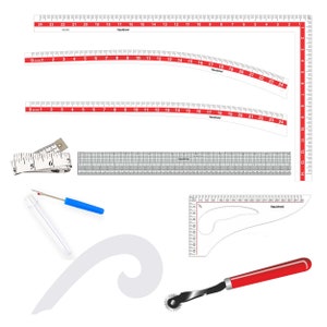 Ripper Ruler Liquidraw Sewing Ruler Tailor 9 Set Pattern Maker Sewing Rulers Curves ...