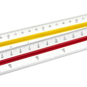 Liquidraw metrische driehoekige liniaal, 30 cm, architectonisch