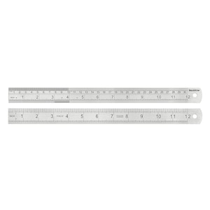 Liquidraw Steel Liniaal Roestvrij Metalen Liniaal Voor het snijden van naaien met metrische Imperial Meting Voor Ingenieurs & Architecten (30cm)