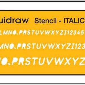 Liquidraw Lettering Stencils for Crafts English Stencil Alphabet Number Drawing Drafting Template, Italic Font Combo Set of 2mm, 3mm & 4mm