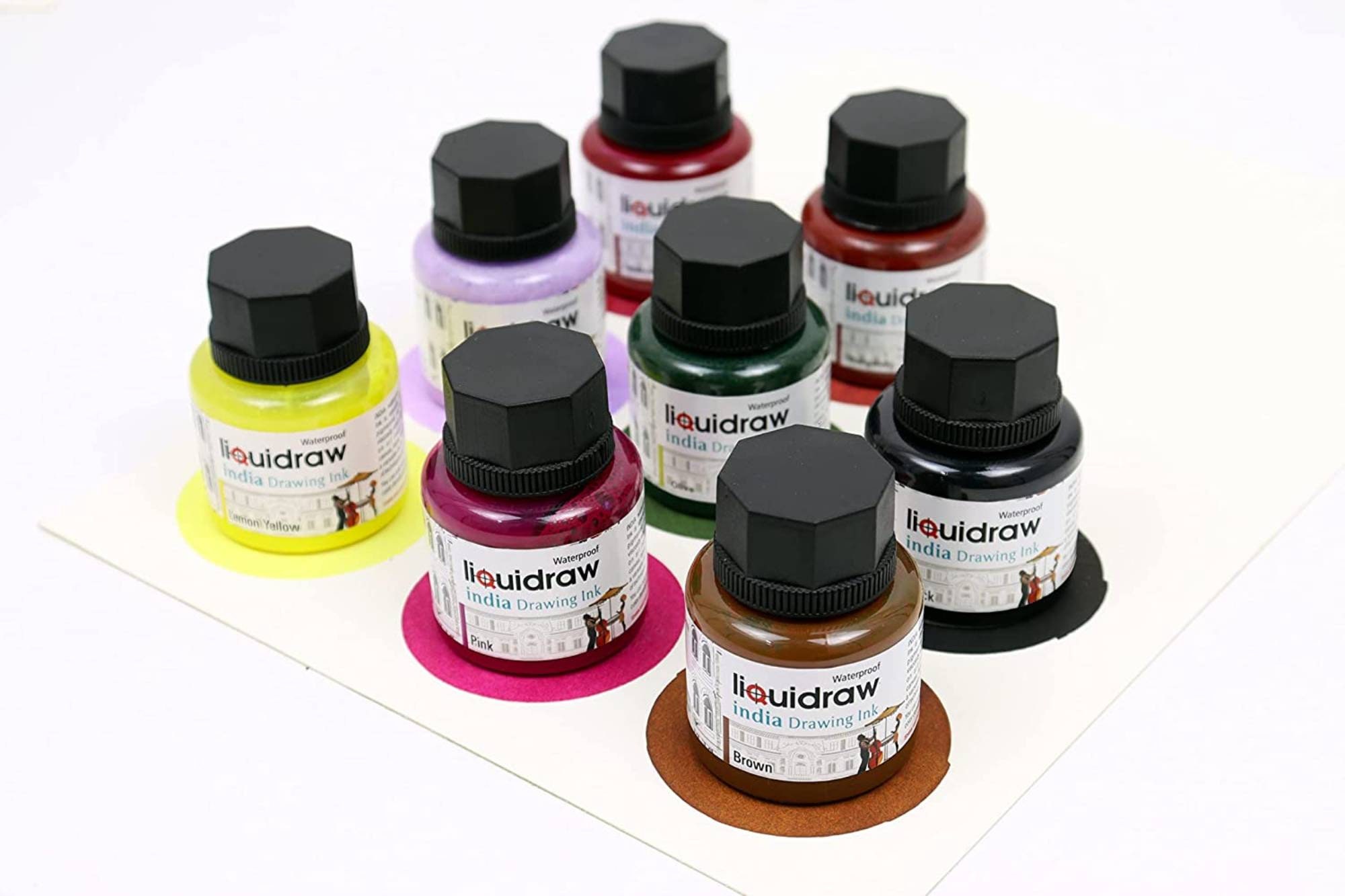 Liquidraw Coloured Drawing Ink Set India Ink Waterproof Set Etsy