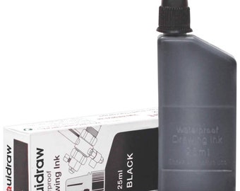 Stylo technique Encre de dessin imperméable à l’eau 25ml (Compatible avec les stylos isographes rotring) Plusieurs couleurs disponibles Artiste Peinture à l’encre colorée