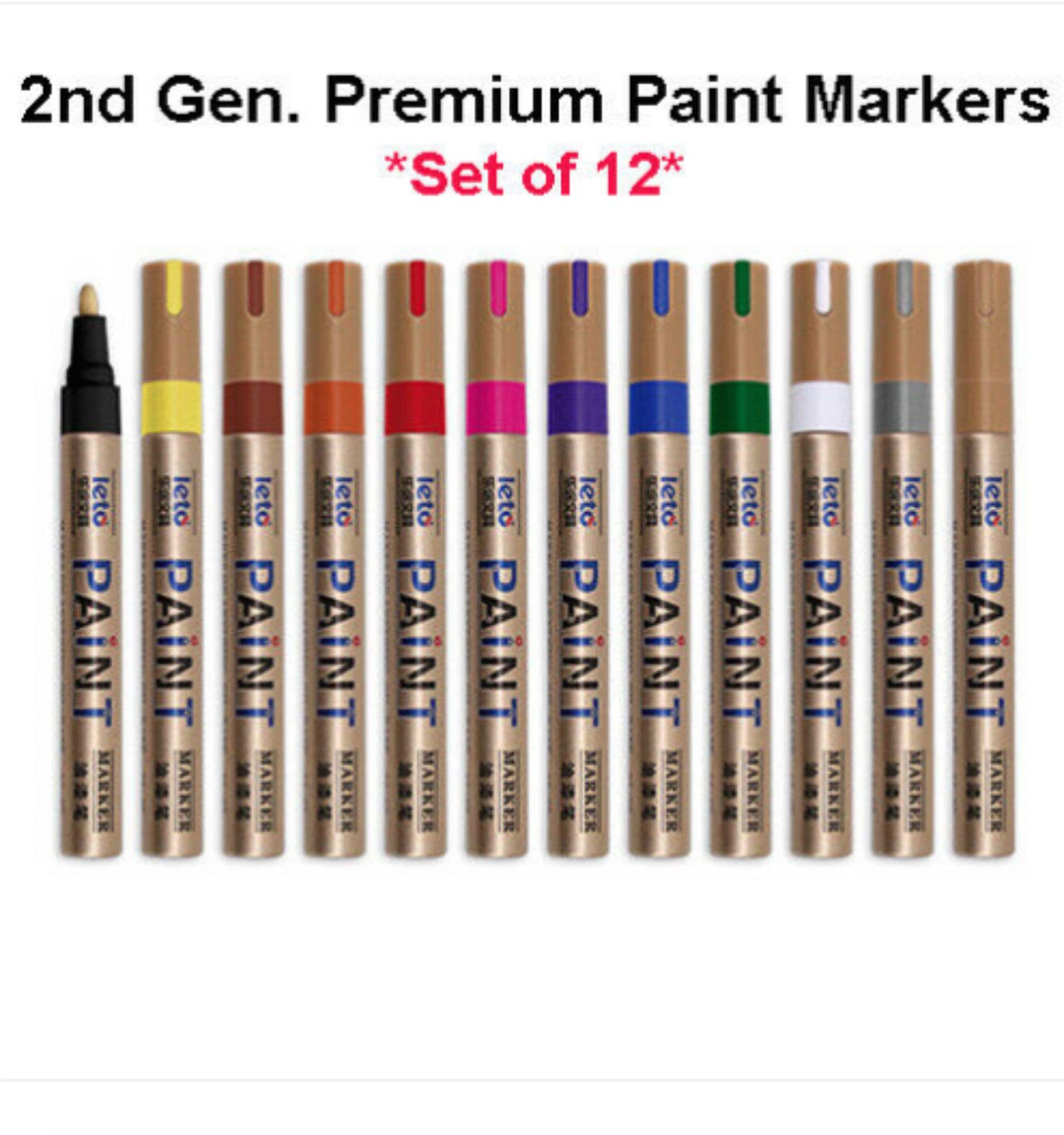 3pcs white marker pen quick-drying waterproof not fade art painting white  pen painting oily marker pen
