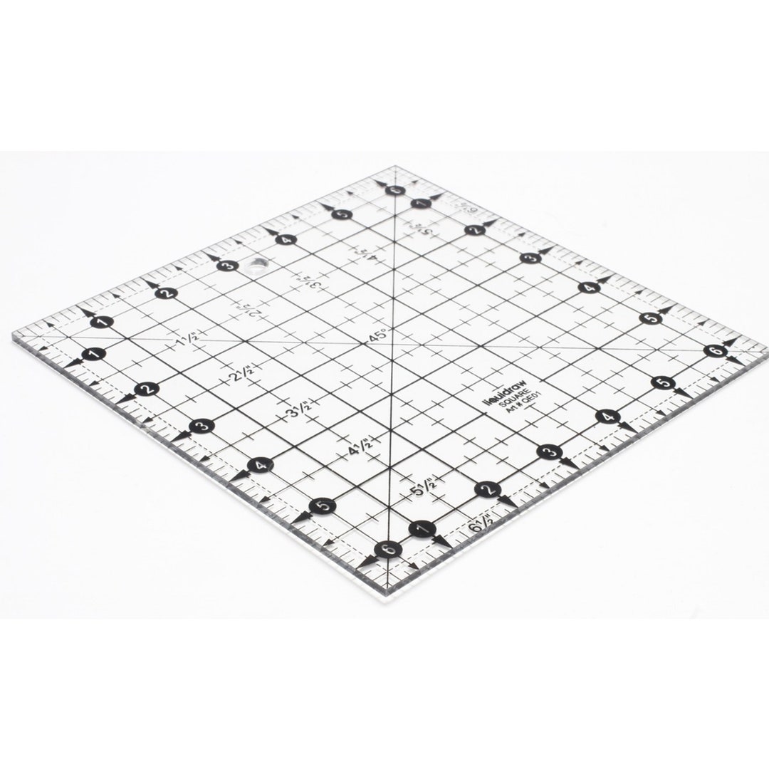 Liquidraw Square Quilting Ruler, Clear Acrylic Quilting Square Template ...