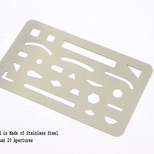 6PCS 2 Styles Stainless Steel Erasing , Eraser Shield Eraser Template Drawing Template Shield Drafting Tools I5200276108