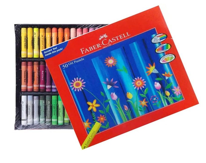 50 x Faber-Castell Oil Pastels Set Oil Pastel Crayons For Arts and Crafts