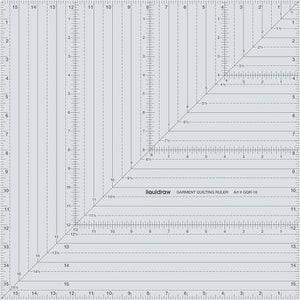 Liquidraw vierkante quiltliniaal, transparant acryl sjabloon, 16"