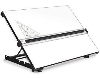 Liquidraw A2 Drawing Board Parallel Motion, Table Model with 5 Adjustable Working Angles, Includes Drawing Board Clips & Set Square