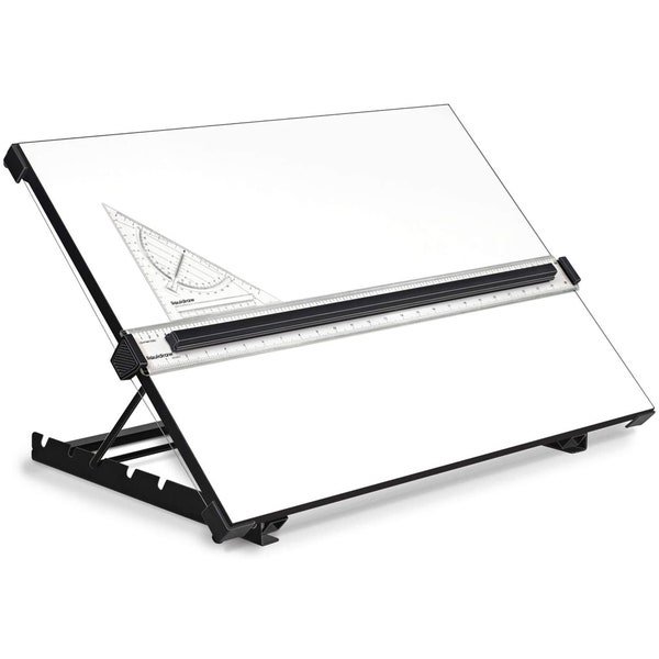 Liquidraw A2 Drawing Board Parallel Motion, Table Model with 5 Adjustable Working Angles, Includes Drawing Board Clips & Set Square