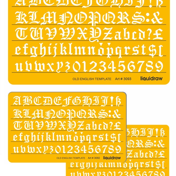 Old English Writing Template - Etsy