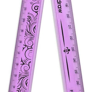 Liquidraw 30cm Folding Ruler Foldable Ruler School Stationery (Pink)
