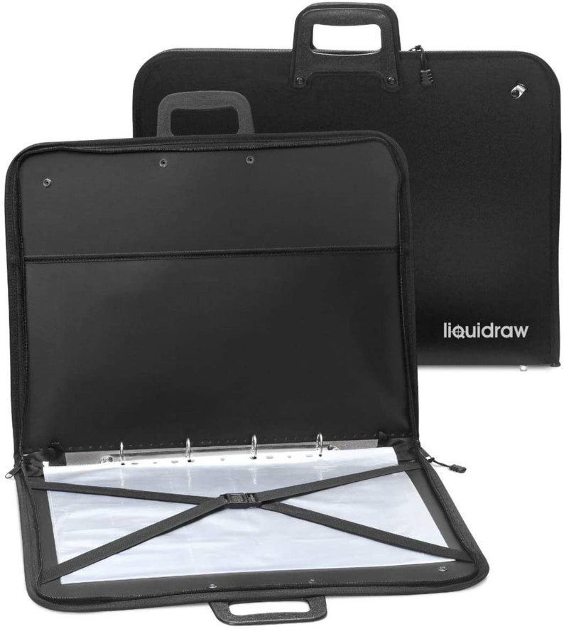 Liquidraw A2 Art Portfolio Case With 10 Sleeves Shoulder Strap Etsy UK