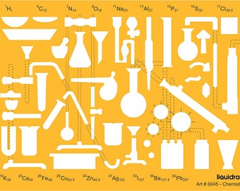 Liquidraw Organic Chemistry Stencil and Drawing Template Different Shapes Chemistry Lab Laboratory Geometry Science Templates Stencils