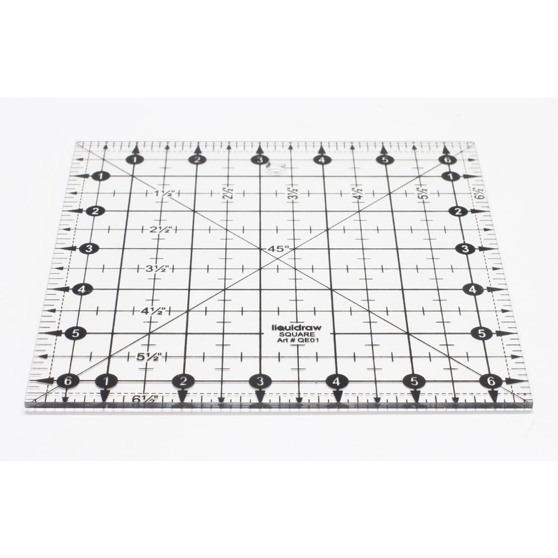 Liquidraw Square Quilting Ruler, Clear Acrylic Quilting Square Template ...