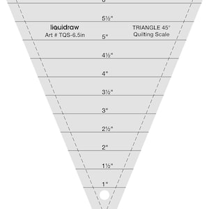 Liquidraw® driehoek quilt liniaal, duidelijke acryl sjabloon, imperiale (30 9,5 "liniaal / 45 6,5" liniaal) (45 6,5 ")