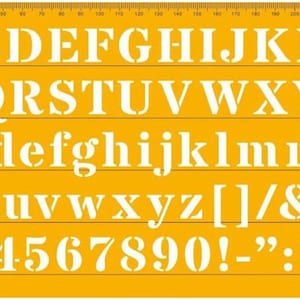 Lettering Stencils for Crafts English Stencil Alphabet Number Drawing Drafting Template
