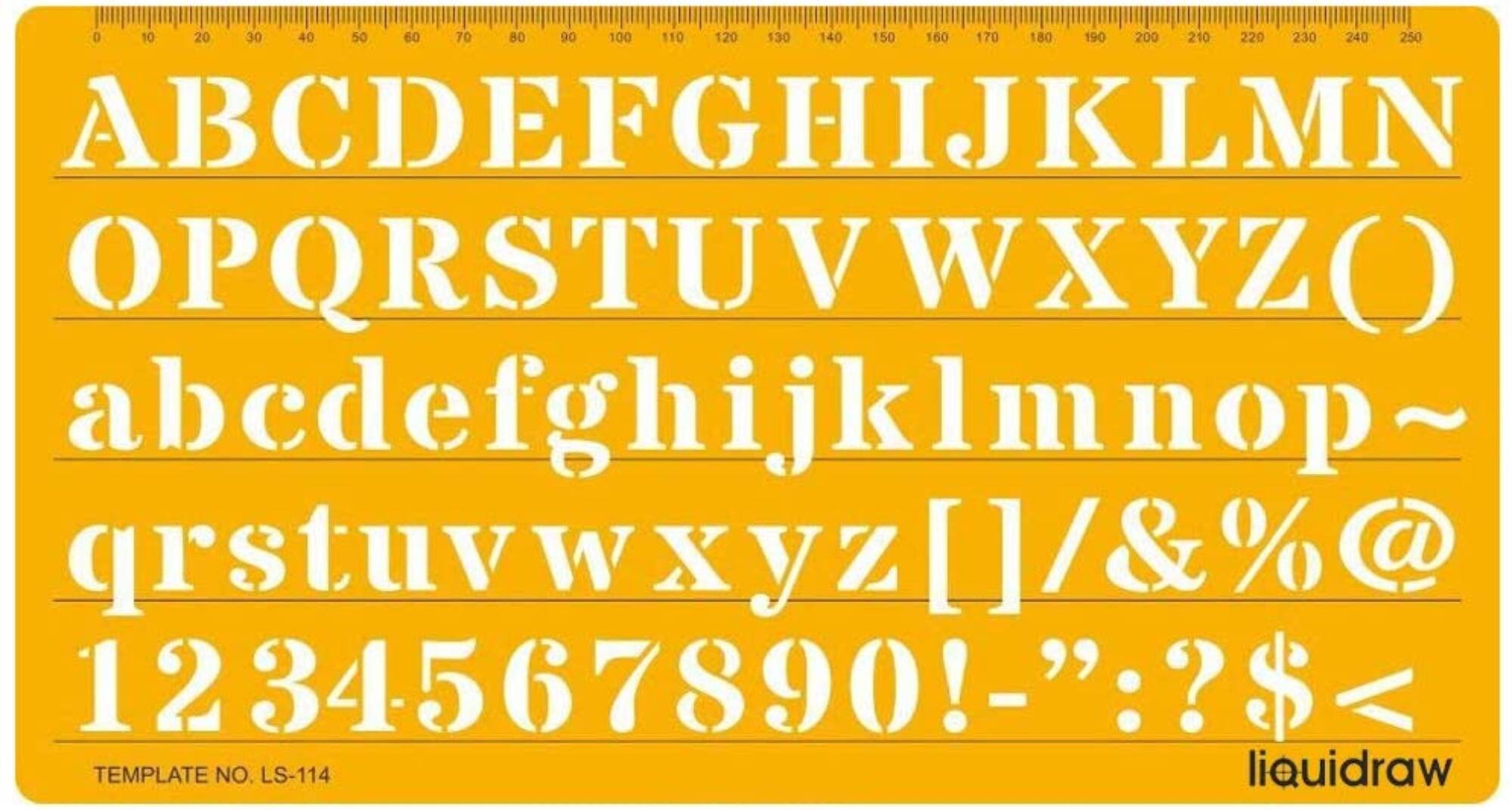 Schriftzug Schablonen zum Basteln englische Schablone Alphabet Nummer