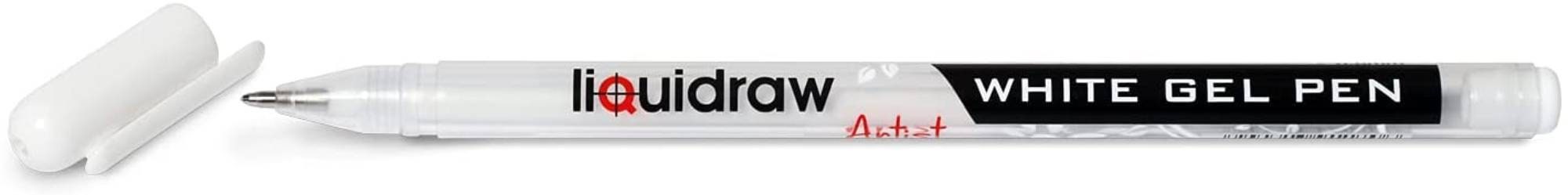 Liquidraw White Gel Pens for Art, Black Paper 0.8mm Fine Point Gel Pen for  Artists, Highlights, Drawing, Writing & Sketching Designs 