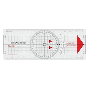 Liquidraw Portland Course Plotter With Marine Protractor | Navigation Protractor l | Bold Clear Markings | Easy to Carry
