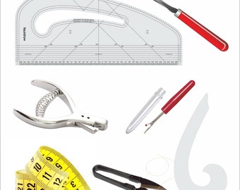 Liquidraw Pattern Maker Sewing Ruler Curves Fashion Design Rulers Set of 7 for Dressmaking Includes Pattern Notcher  Tracing Wheel