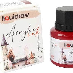 Liquidraw Acrylic Inks for Artists 20 Colours Black White Available Waterproof Ink 35ml Professional for Painting, Drawing, Paints And Art