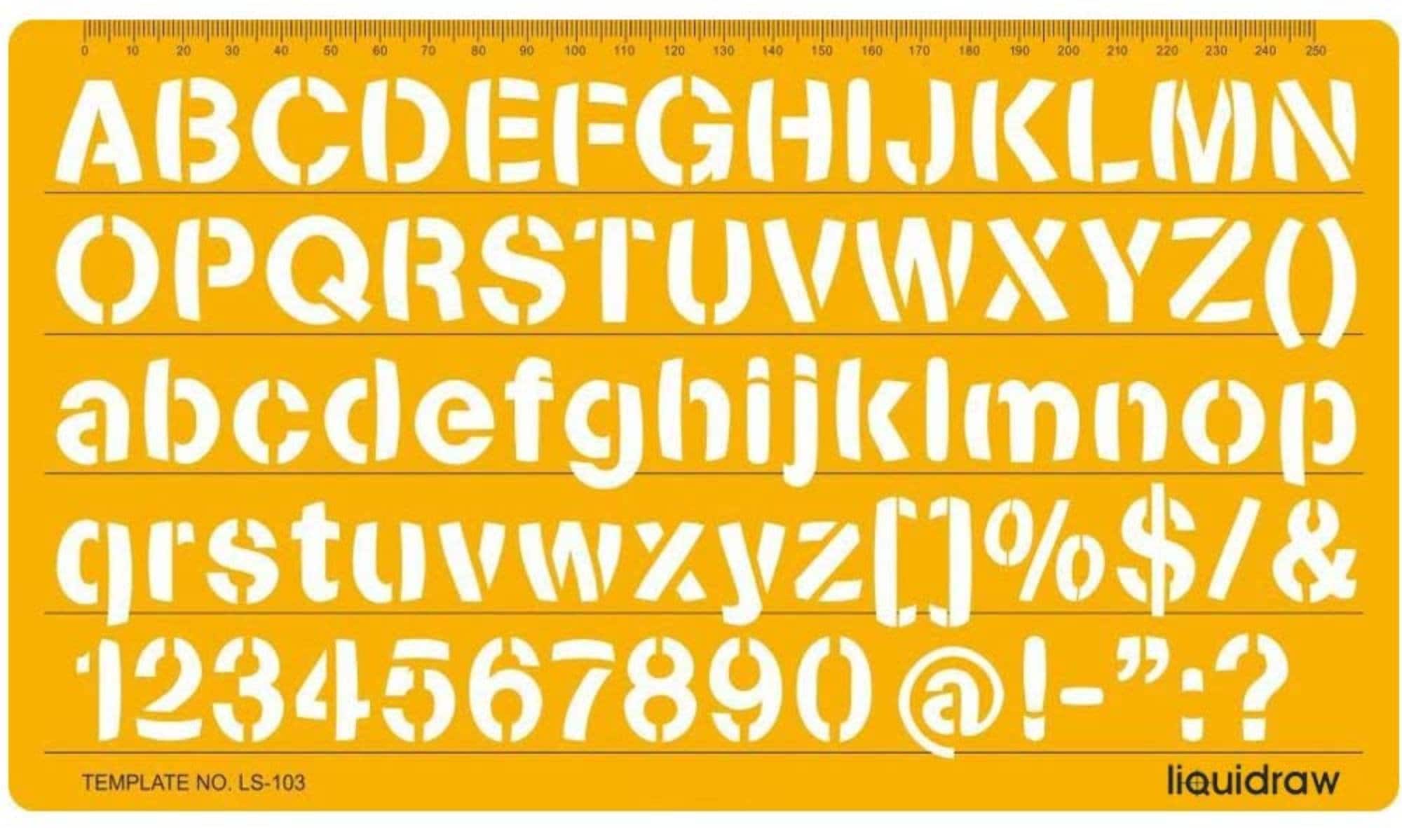 Lettering Stencils for Crafts English Stencil Alphabet Number Drawing ...