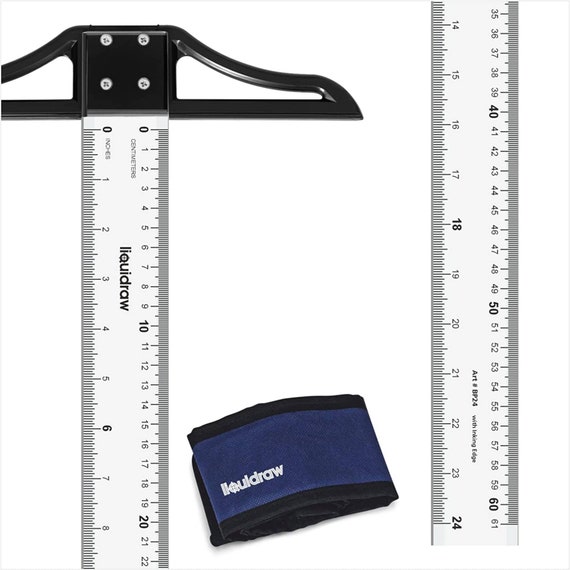 Liquidraw T Square Ruler 60cm 24 Inches Acrylic T-square Shape Ruler for  Drawing, Drafting, General Layout Work, Architects & Engineers 