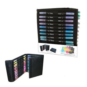 Docrafts Artiste Dual Tip Watercolour Brush Pens Markers Art Marker 36 Pen Set Graphic Sketch Craft Artists Fashion Design Animation