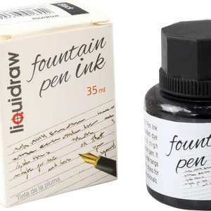 Liquidraw Bottiglie di inchiostro per penna stilografica 10 colori assortiti Inchiostri da 35 ml Adatti per inchiostro per calligrafia Inchiostro per penna a immersione Nero, Blu, Rosso, Verde, Marrone, Ecc.