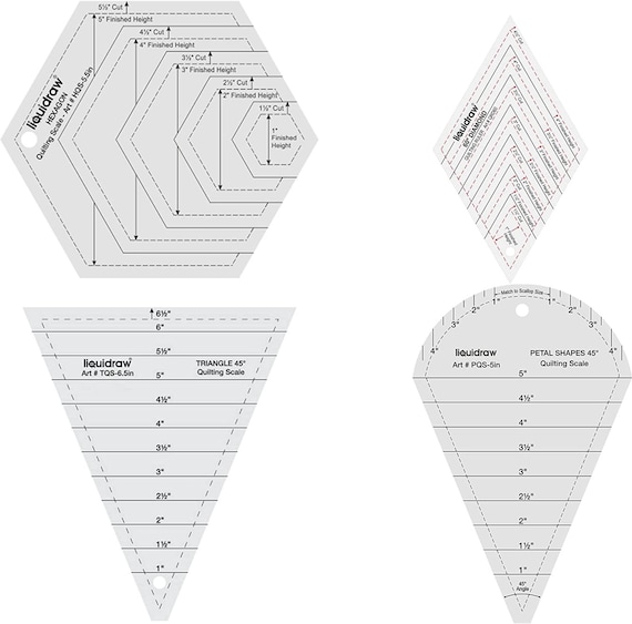 Righello Per Trapuntatura In Acrilico Trasparente, Forma Esagono, Per Patchwork E Cucito, Righello Da Sarto Per Taglio Preciso, 16.5 Cm Di Lato