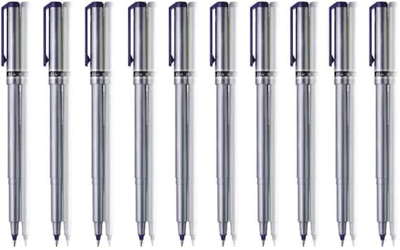 10 Black Fineliner Pens Set Fine Point Pens 0.5mm Fineliners Black