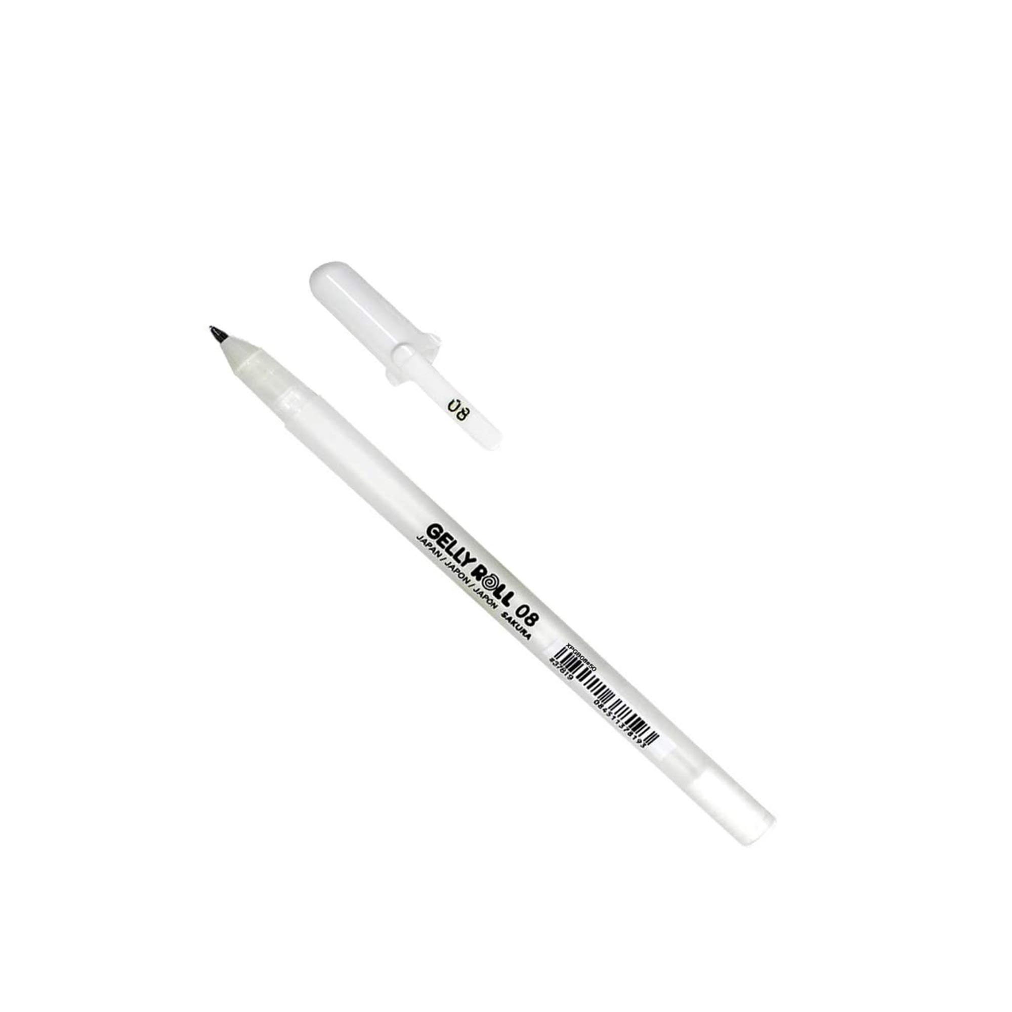 Liquidraw White Gel Pens For Art, Black Paper 0.8mm Fine Point Gel