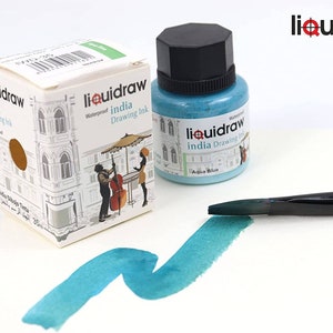 Liquidraw gekleurde tekeninkt India inkt, waterdichte 20 diverse kleuren, 35 ml Indiase inkten voor kunstenaars