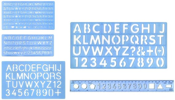 thumbnail image 2 of Large Lettering Stencil Set – 8mm To 30mm Alphabet Letters & Numbers – Flexible Plastic – UK 2 of 6
