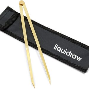 Liquidraw Solid Brass Navigation Divider 20 cm / 8" | Single Handed Marine Nautical Plotting Tool