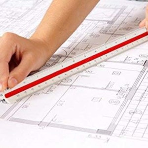 Striped Ruler Liquidraw Metric Triangular Scale Ruler 30cm, Architectural Scale Ruler ...